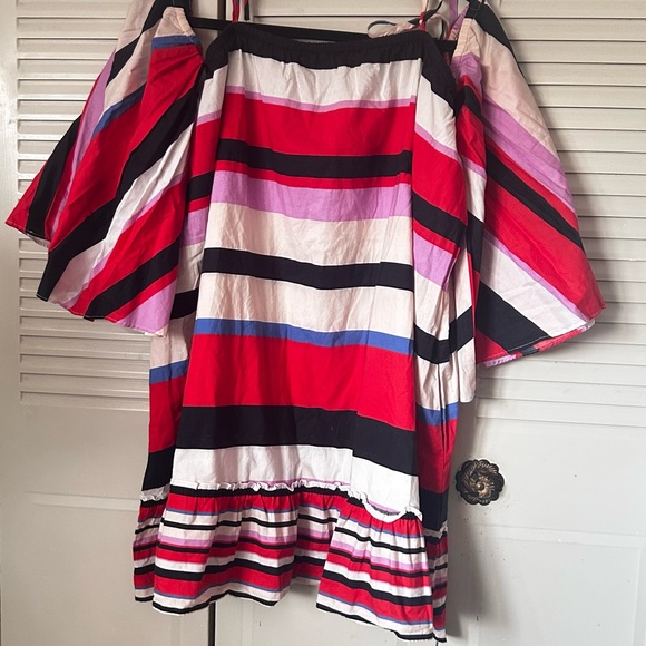 N/Nicholas Amalfi Cold Shoulder Mini Dress – Multicolor Stripes, Size 10… - Picture 2 of 7